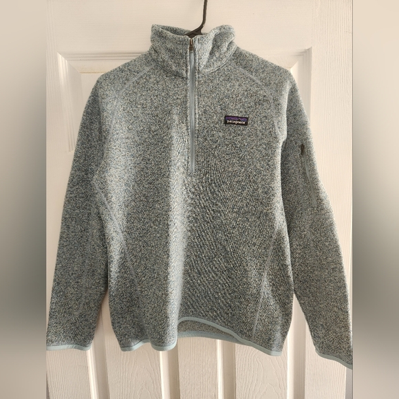Patagonia Women's Better Sweater 1/4 Zip Pullover, Medium, Blue, EUC - Picture 2 of 5